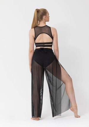 Studio 7 Mesh Wrap Pants | Black