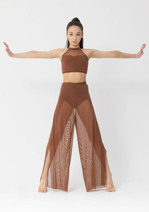 Studio 7 Mesh Performance Crop | Mocha