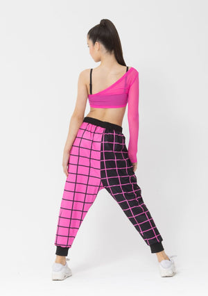 Studio 7 Geo Print Harem Pants | Hot Pink