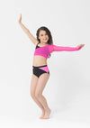 Studio 7 Eden Single Sleeve Crop | Hot Pink