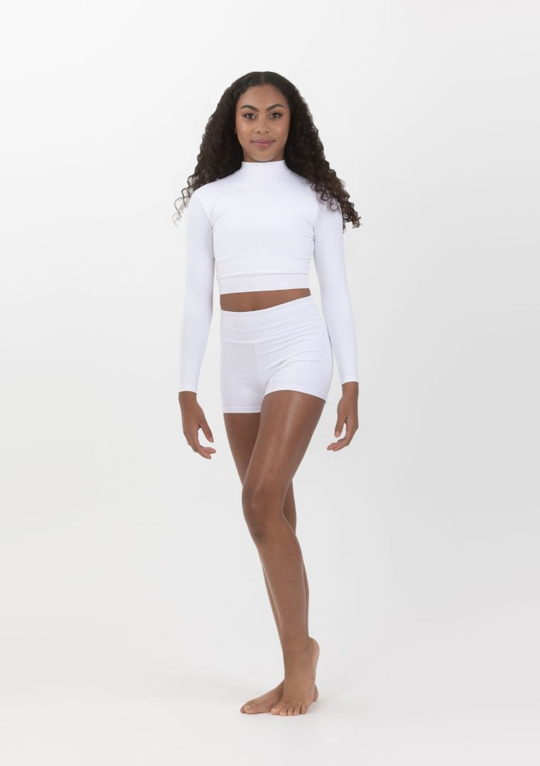 Studio 7 Performance Long Sleeve Crop | White