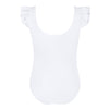 Emery Frill Sleeve Leotard | White | Child