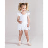 Emery Frill Sleeve Leotard | White | Child