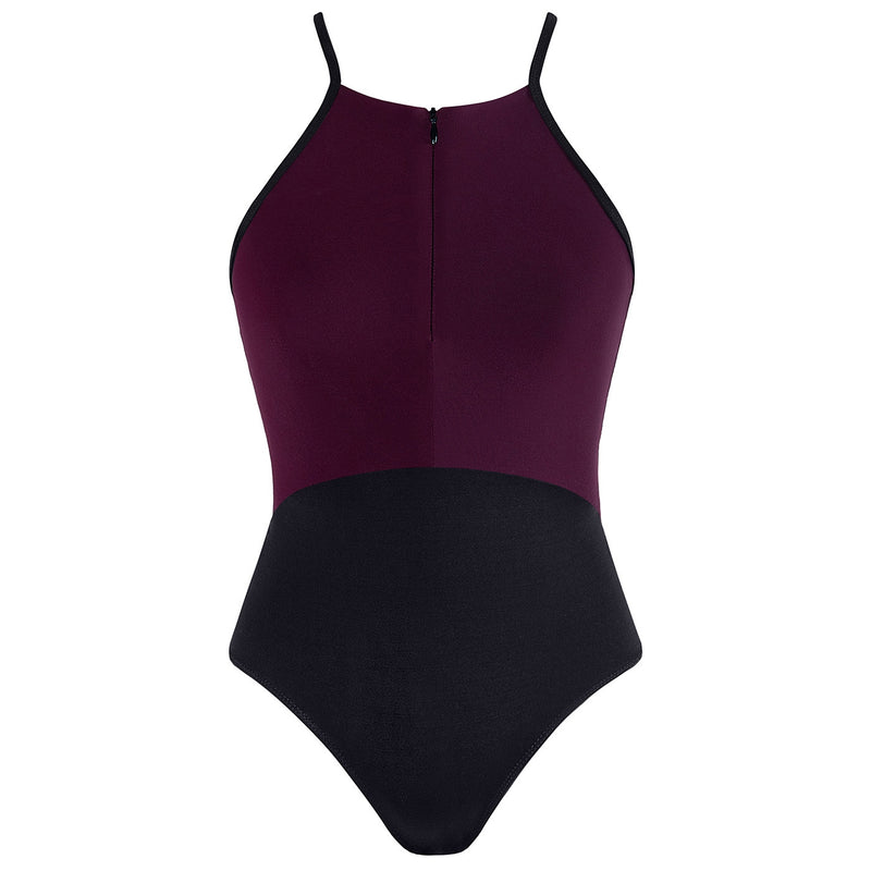 Energetiks Isabelle Zip Leotard | Wine (Adult)