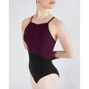 Energetiks Isabelle Zip Leotard | Wine (Adult)