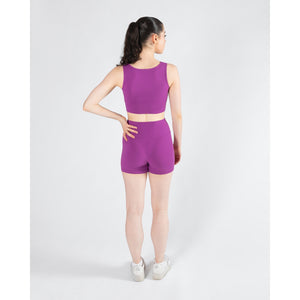 Energetiks Natalie Reversible Crop Top | Berry