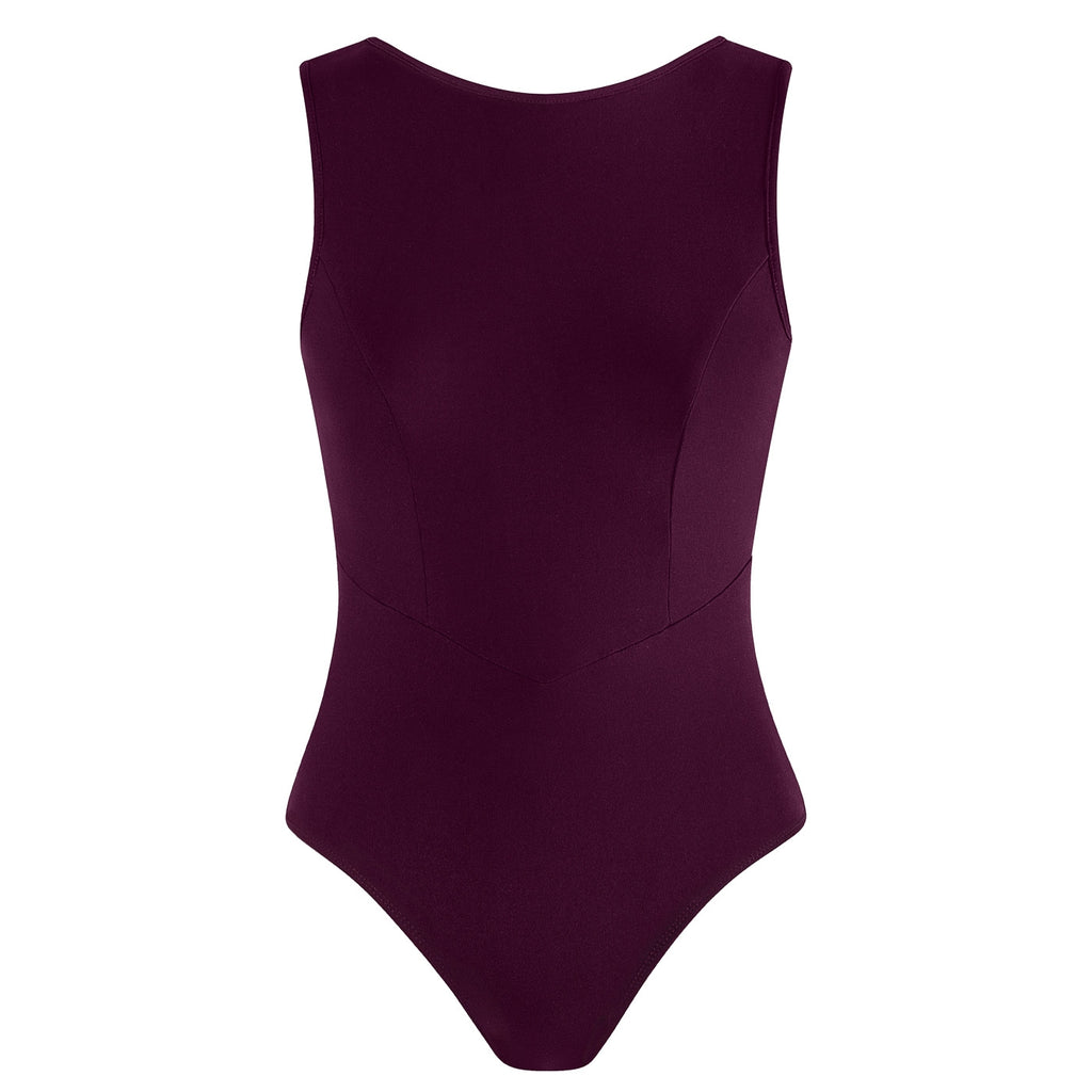 Energetiks Veronica Low Back Leotard | Wine (Adult)