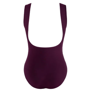 Energetiks Veronica Low Back Leotard | Wine (Adult)