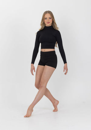 Studio 7 Performance Long Sleeve Crop | Black